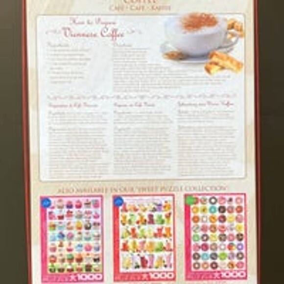 Eurographics 1000 Piece Jigsaw Puzzle: Coffee - Pre-Owned - Picture 2 of 6